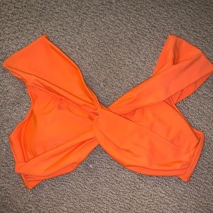 NWOT Orange Knotted Cupshe Bikini Top